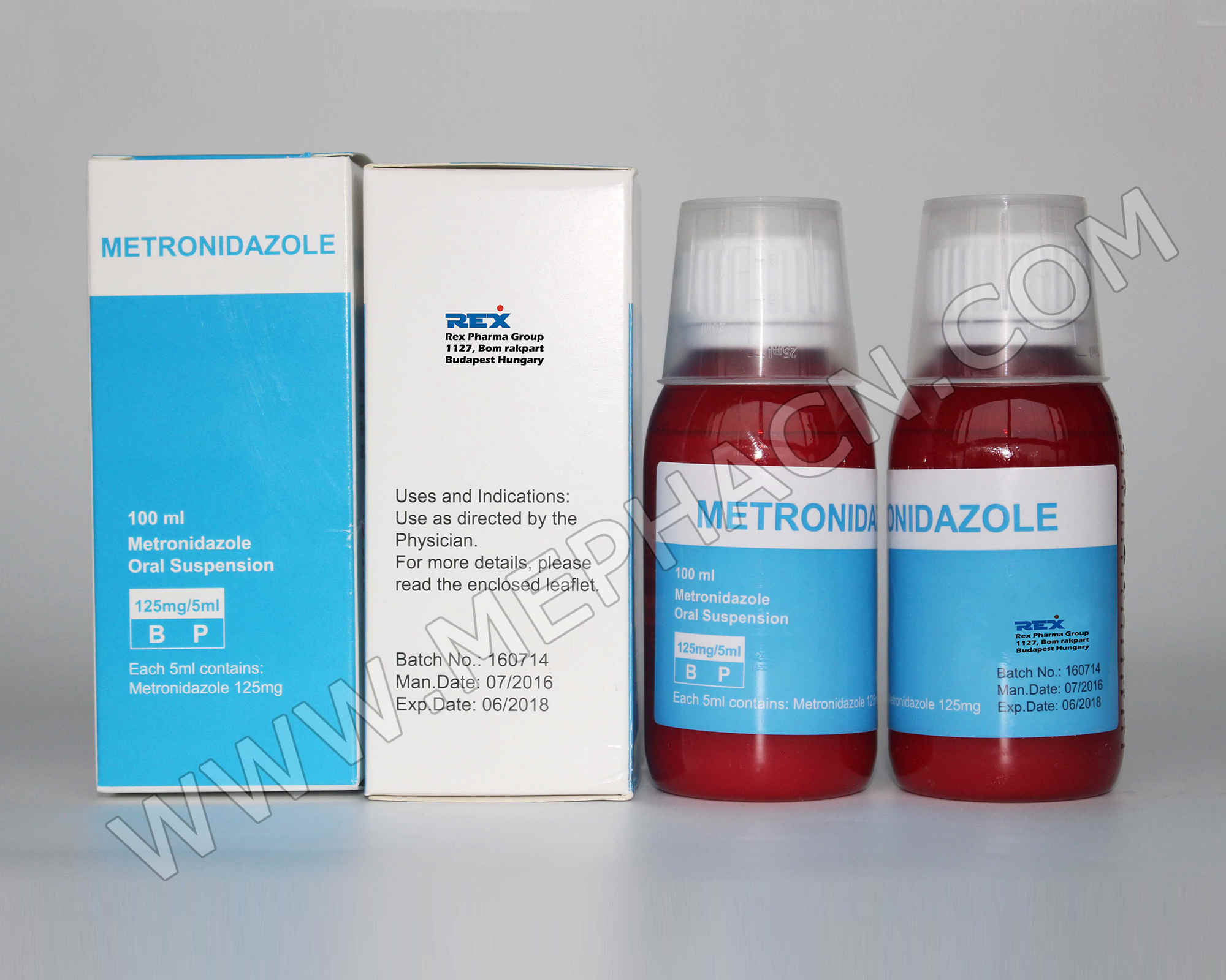 Metronidazole Oral Suspension 125mg 5ml 100ml Hebei Mepha Co Ltd